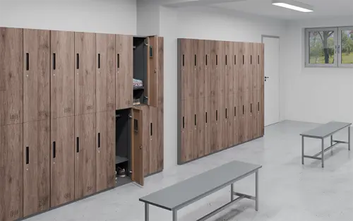 WOODMETAL 906 skříň 6-boxová, 1850x900x500 mm, antracit/ořech